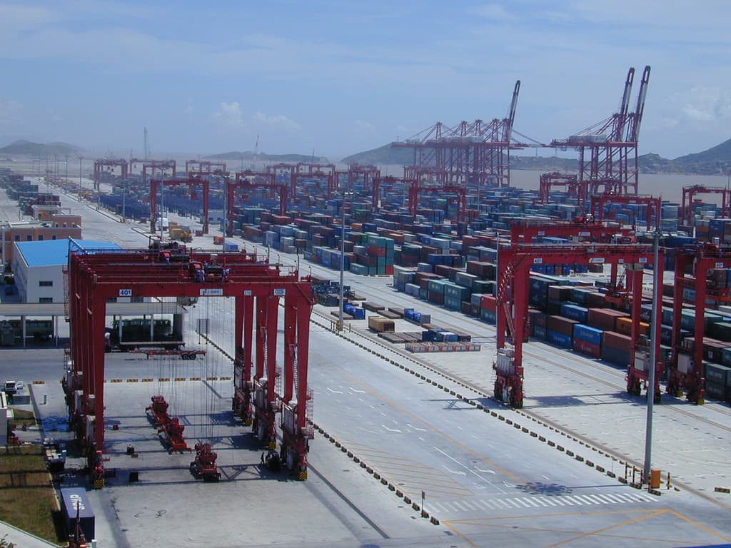 Yangshan Deep-water Port in Shanghai, a symbol of China's supply-chain operating density